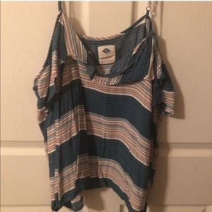 Stripped off the shoulder shirt